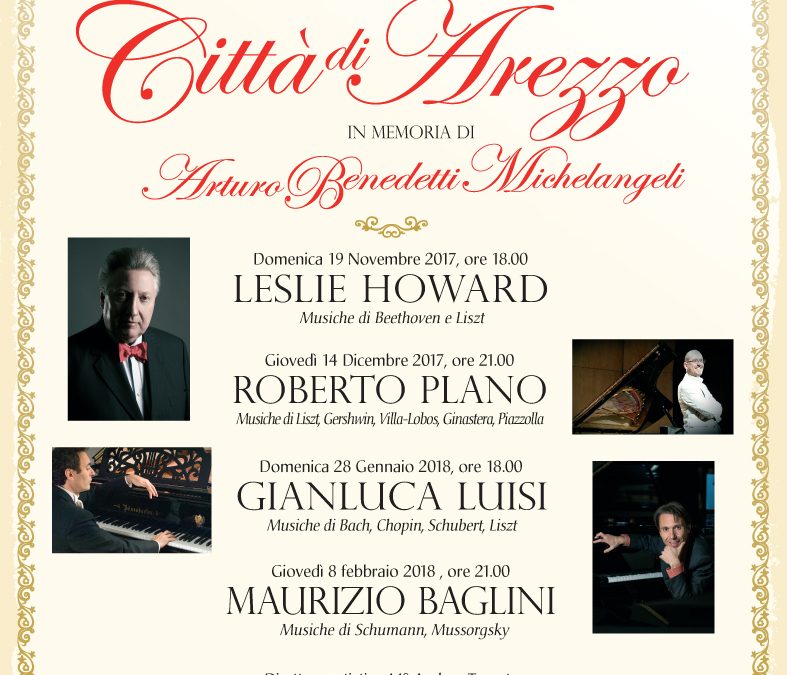 Festival Pianistico “Città di Arezzo”. Leslie Howard al Teatro Petrarca 19/11/2017