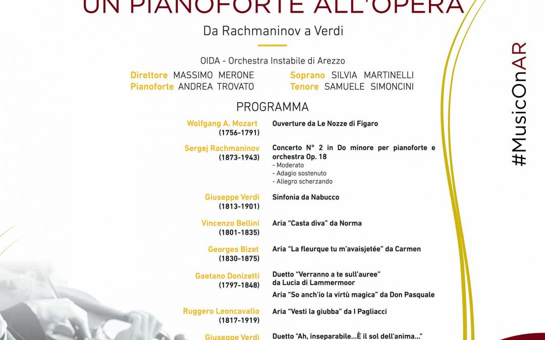 Concerto “Da Rachmaninov a Verdi”. Teatro Petrarca di Arezzo. 18.03.2018