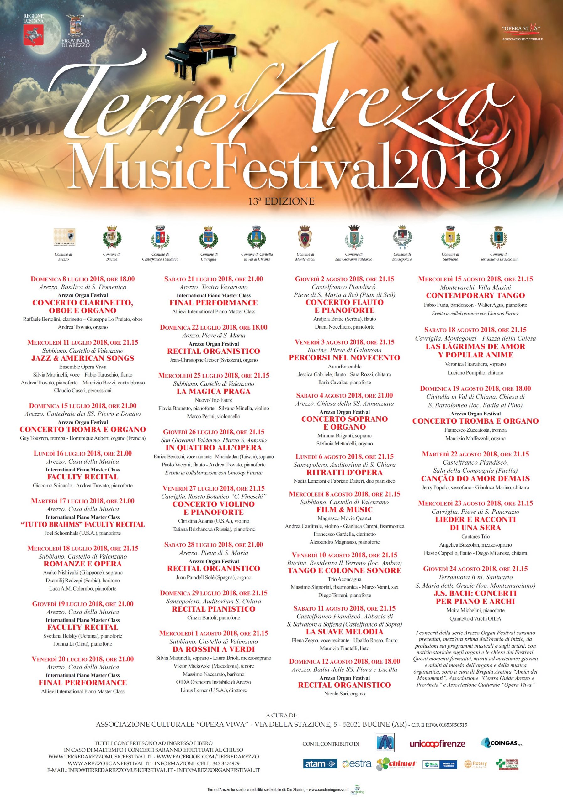 Al via il Terre d Arezzo Music Festival 2018 Terre d Arezzo